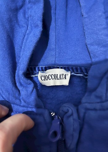 Mavi Kapüşonlu Erkek Çocuk Fermuarlı Sweatshirt - Görsel 3