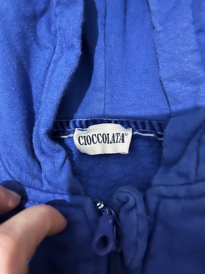 Mavi Kapüşonlu Erkek Çocuk Fermuarlı Sweatshirt - Görsel 3