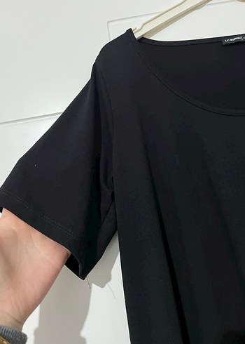 Siyah Kadın Uzun Kollu Salaş Elbise - Görsel 2