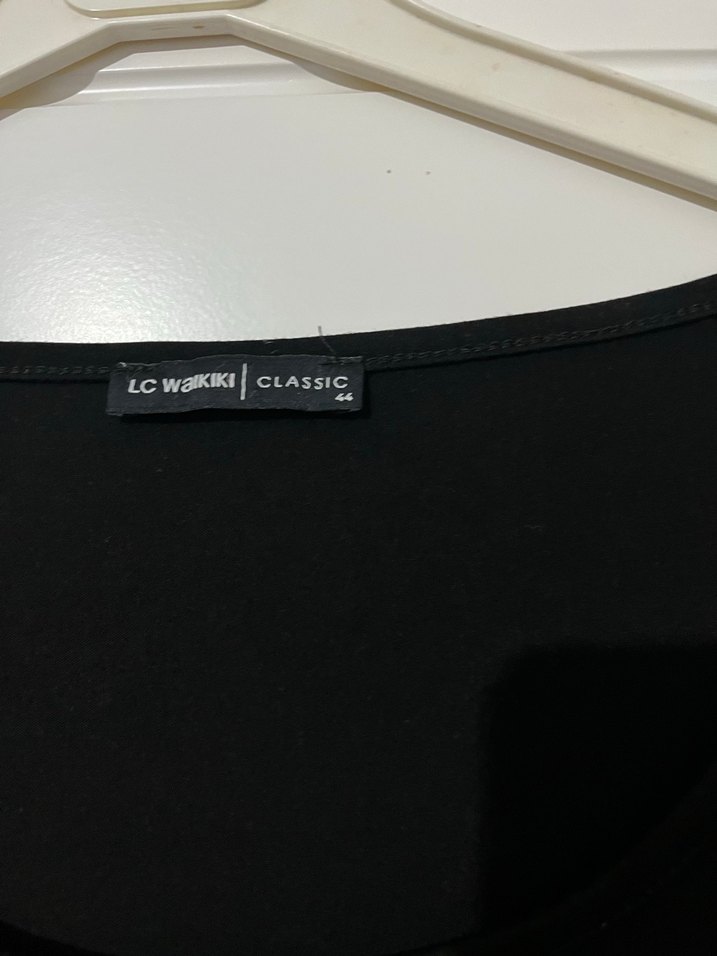 Siyah Kadın Uzun Kollu Salaş Elbise - Görsel 4