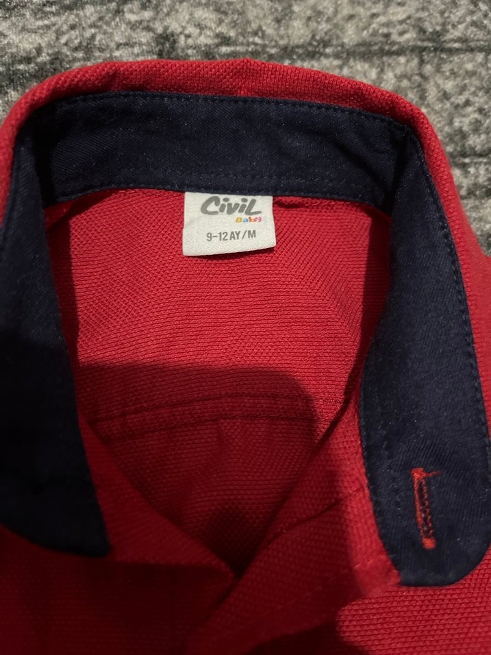 Uzun Kollu Koyu Kırmızı Erkek Çocuk Gömlek - Görsel 4