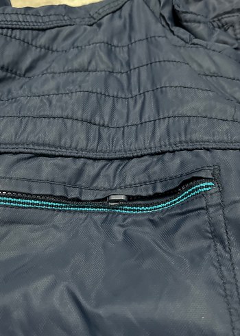 Erkek Lacivert Fermuarlı Midi Ceket - Görsel 9