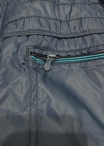 Erkek Lacivert Fermuarlı Midi Ceket - Görsel 10