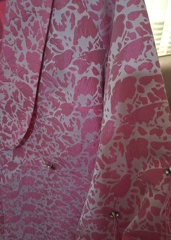 Pembe Yılan Desenli Uzun  Ceketi - Görsel 5