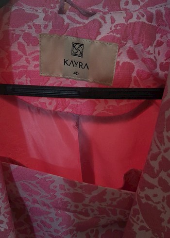 Pembe Yılan Desenli Uzun  Ceketi - Görsel 2