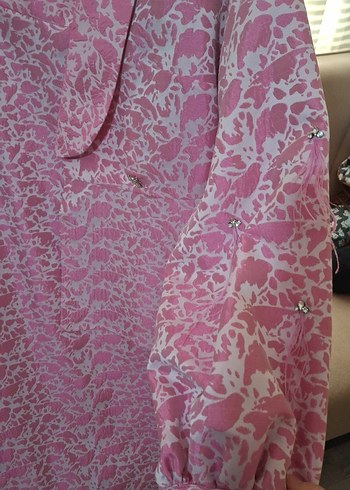 Pembe Yılan Desenli Uzun  Ceketi - Görsel 4