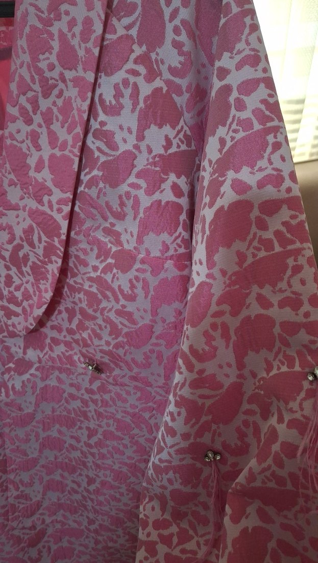 Pembe Yılan Desenli Uzun  Ceketi - Görsel 5