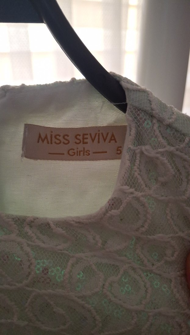 Kız Çocuk Beyaz Dantel Nakışlı Elbise - Görsel 2