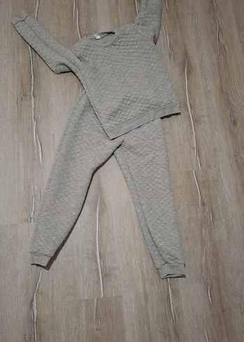 Gri kız Çocuk Rahat Kesim Eşofman Takımı - Görsel 2