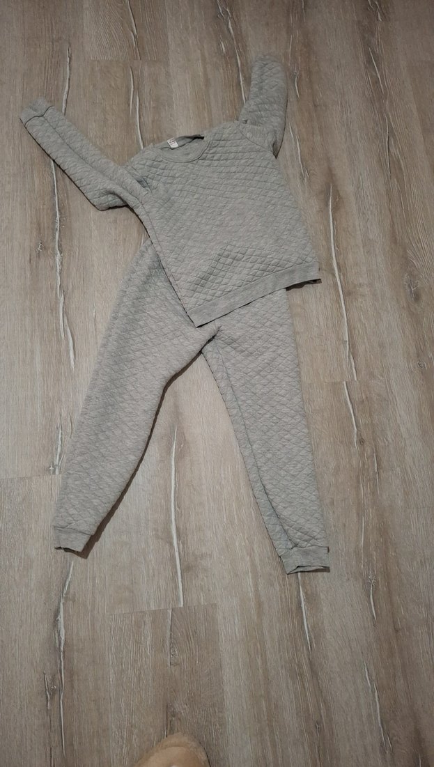 Gri kız Çocuk Rahat Kesim Eşofman Takımı - Görsel 2