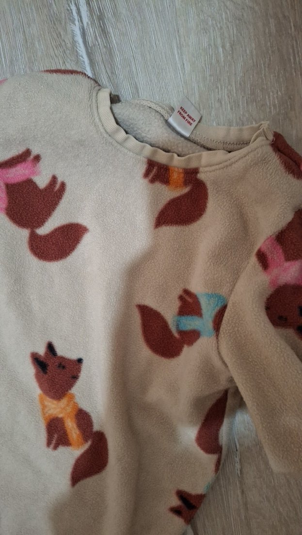 Bej Baskılı Rahat Kesim kız cıcuk Pijama Takımı - Görsel 3