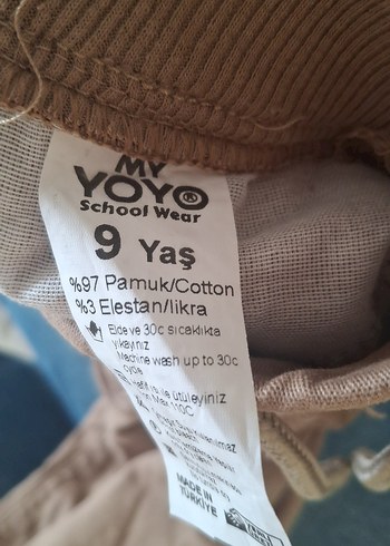 Bej Erkek ve kız Çocuk Keten Rahat Kesim Pantolon - Görsel 3