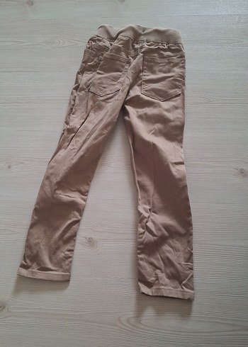 Bej Erkek ve kız Çocuk Keten Rahat Kesim Pantolon - Görsel 5