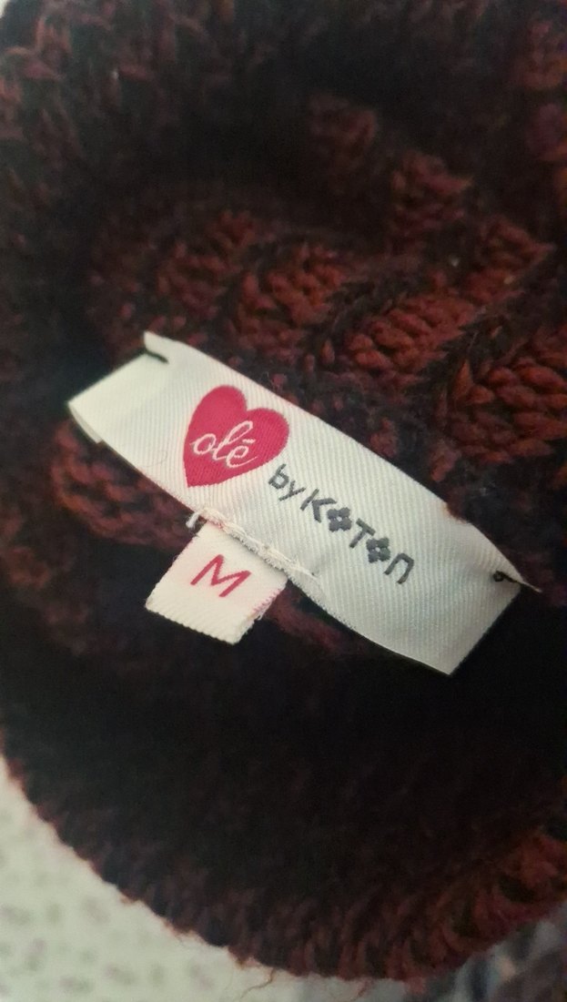 Kahverengi Bohem Boğazlı Kadın Triko Kazak - Görsel 3