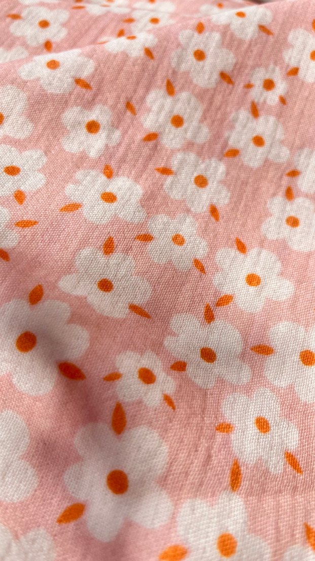 Pembe Çiçek Desenli Müslin Bebek Örtüsü - Görsel 2