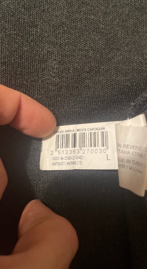 Mudo Collection L Antrasit Fermuarlı Erkek Sweatshirt - Görsel 3