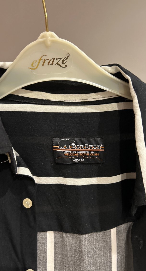 BAD BEAR ÇİZGİLİ GÖMLEK - Görsel 3