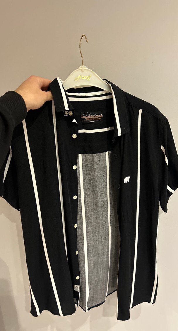 BAD BEAR ÇİZGİLİ GÖMLEK - Görsel 2