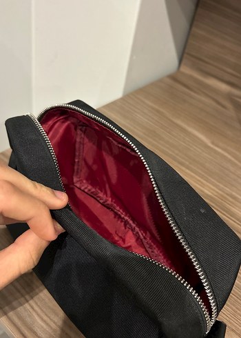 Versace Siyah Süet Fermuarlı Çanta - Görsel 4