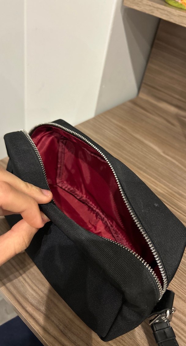 Versace Siyah Süet Fermuarlı Çanta - Görsel 4