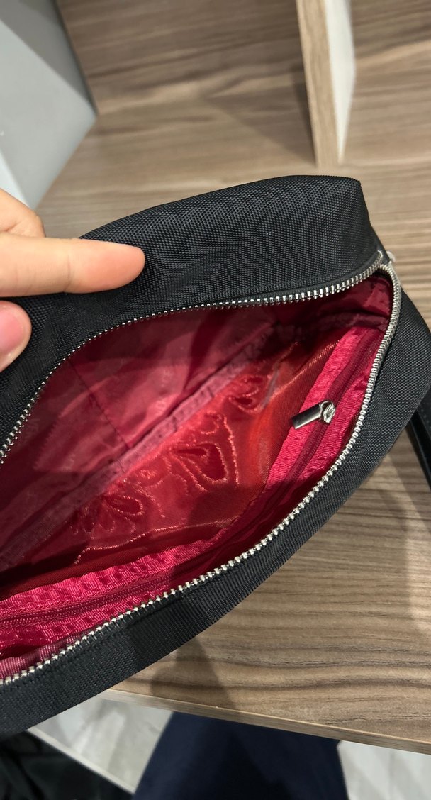 Versace Siyah Süet Fermuarlı Çanta - Görsel 3