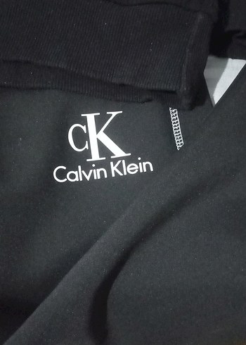 Calvin Klein Erkek Siyah Kapüşonlu Sweatshirt ve Eşofman Takımı