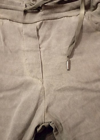 CB Made in italy İtalyan markaKadın Haki Kumaş Pantolon