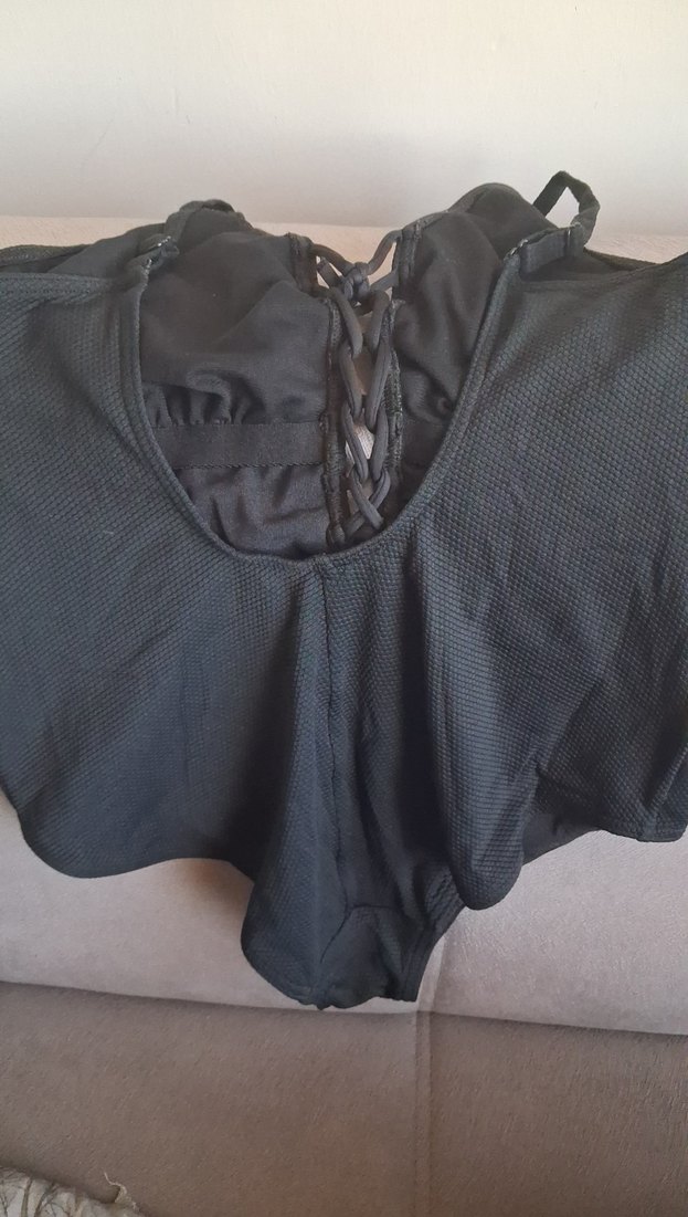 Siyah Gotik Strappy Mayo - Görsel 4