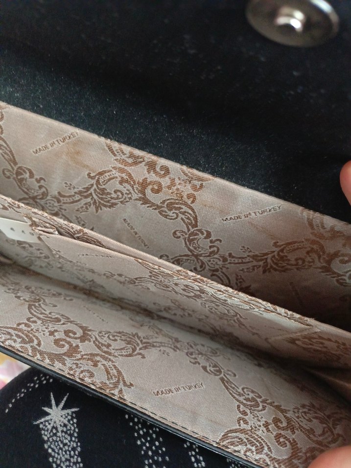 Siyah Deri Tokalı Kadın Portföy Çanta - Görsel 2