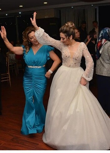 s Beden beyaz Renk Glamour Gelinlik