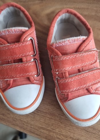 Kız Çocuk turuncu Cırt Cırtlı Sneakers