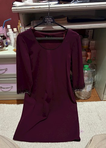 Beymen Studio Bordo Tas Detayli Sik Elbise