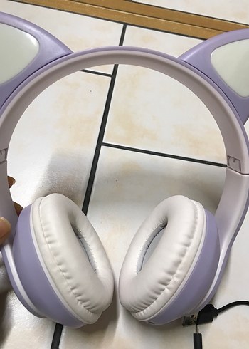 BLUETOOTHLU KEDİ KULAKLIK İŞIKLI - Görsel 2