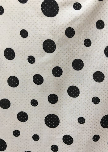 Puantiye Desenli Kolsuz Beyaz Bluz POLO GARAGE - Görsel 4