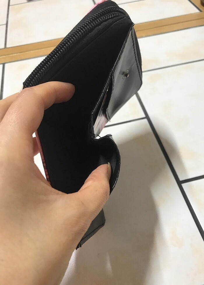 KIZ ÇOCUK BLACK PİNK CÜZDAN - Görsel 3