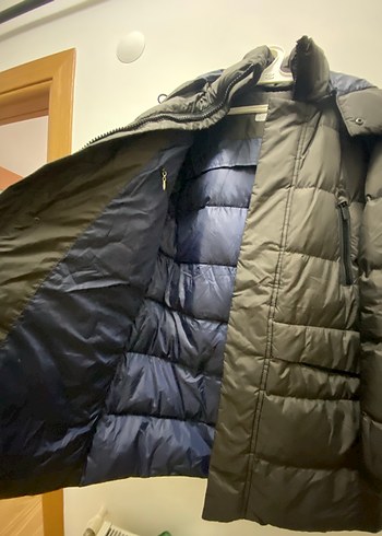 Erkek Gri Street Style Kapitone Mont - Görsel 4