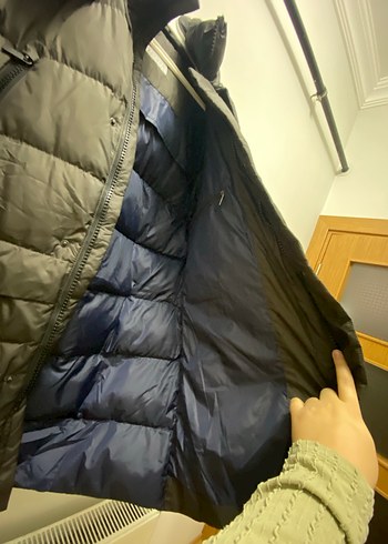 Erkek Gri Street Style Kapitone Mont - Görsel 3