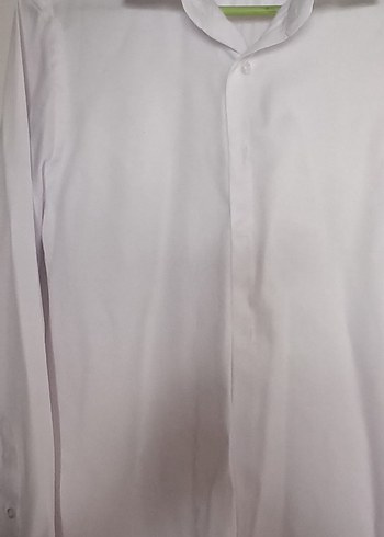 Düğmeli Beyaz Erkek Gömlek - Görsel 2
