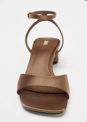 Kahve rengi Kadın Blok Topuklu Tokalı Sandalet - Görsel 3