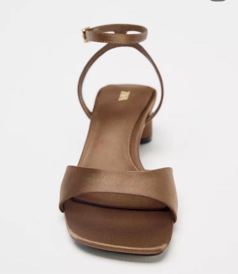 Kahve rengi Kadın Blok Topuklu Tokalı Sandalet - Görsel 3