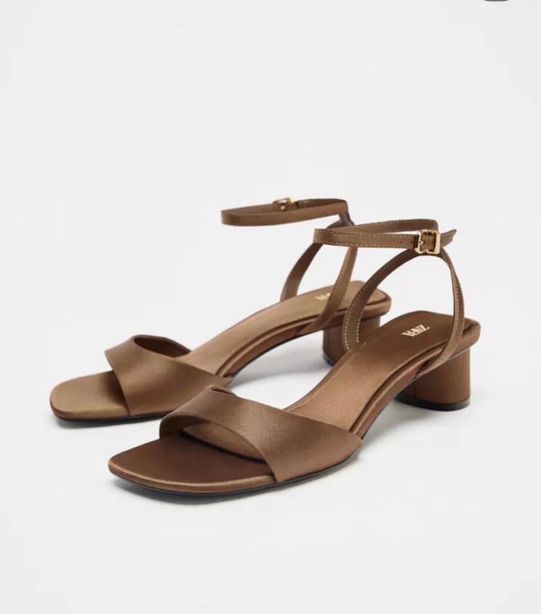 Kahve rengi Kadın Blok Topuklu Tokalı Sandalet - Görsel 2