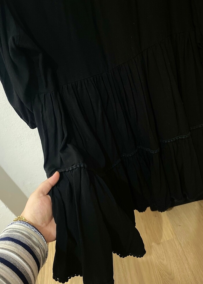 Siyah kısa elbise - Görsel 4