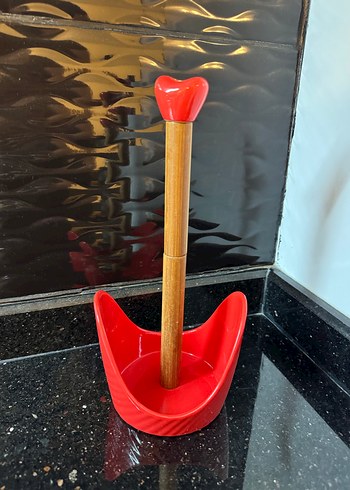 Kırmızı Kalp Figürlü Mutfak Havlusu Tutacağı - Görsel 3