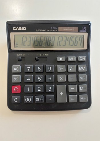 Casio Siyah Elektronik Hesap Makinesi