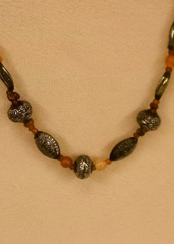 Vintage gümüş kolye - Görsel 4