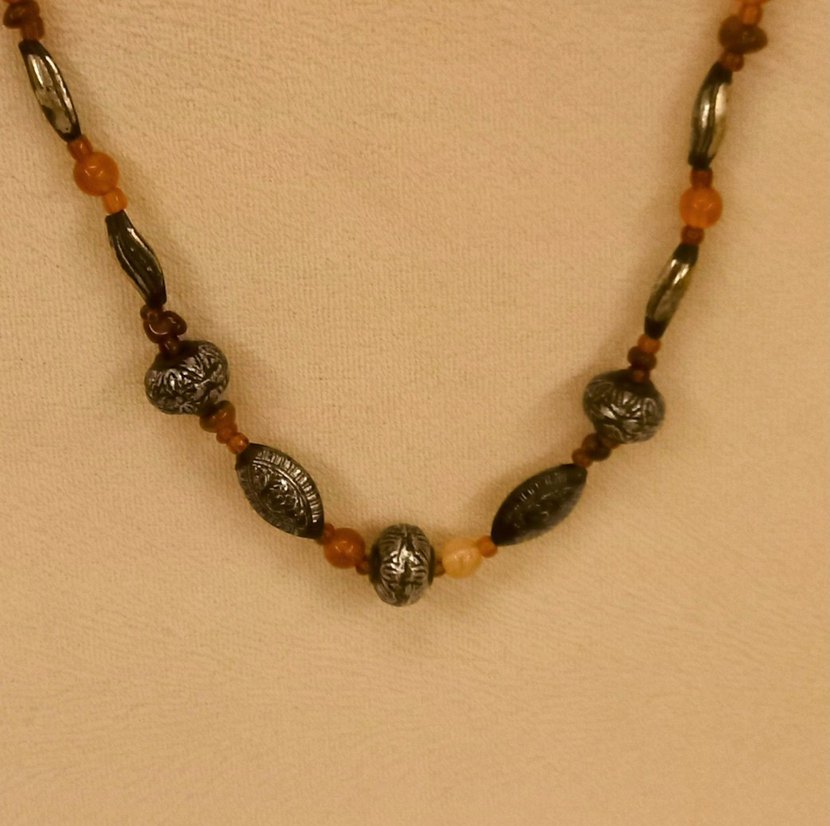 Vintage gümüş kolye - Görsel 4