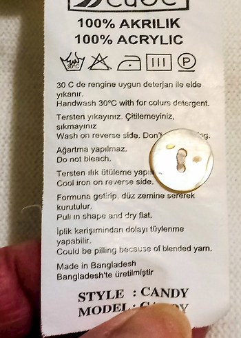 V yaka beyaz hırka - Görsel 11