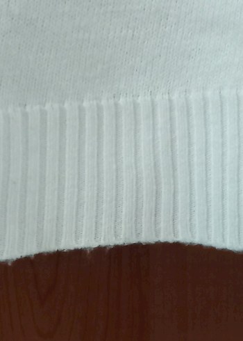 V yaka beyaz hırka - Görsel 10