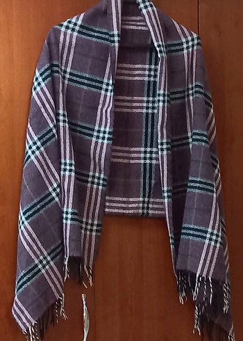 Ekose yünlü şal - Görsel 2
