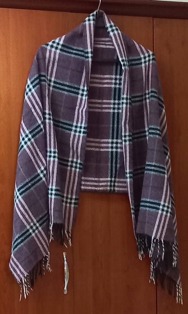 Ekose yünlü şal - Görsel 2